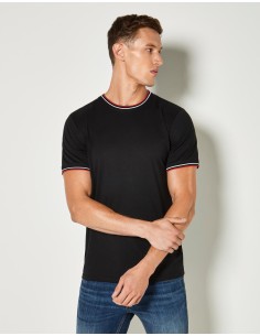 K-KK519-Fashion Fit Tipped Tee 2